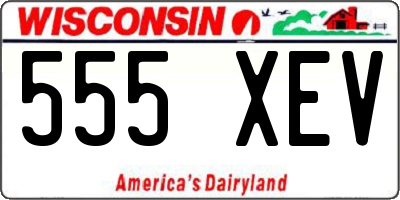 WI license plate 555XEV