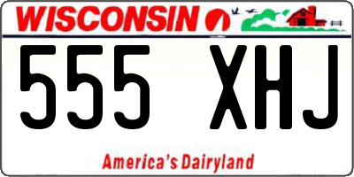 WI license plate 555XHJ