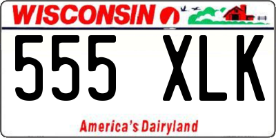 WI license plate 555XLK