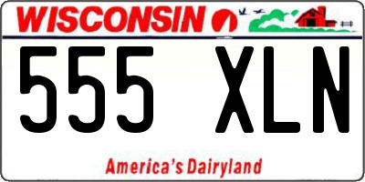 WI license plate 555XLN