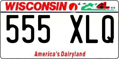 WI license plate 555XLQ