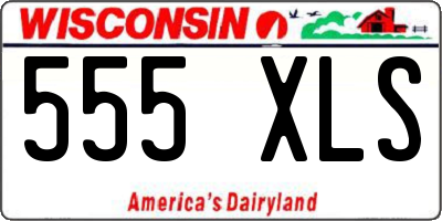WI license plate 555XLS