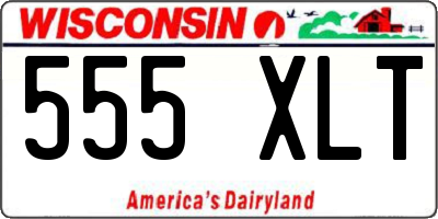 WI license plate 555XLT