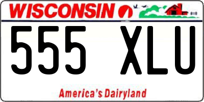 WI license plate 555XLU