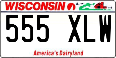 WI license plate 555XLW