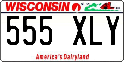 WI license plate 555XLY