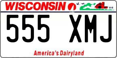 WI license plate 555XMJ