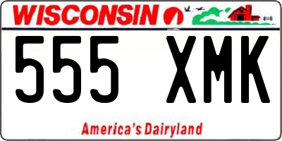 WI license plate 555XMK