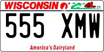 WI license plate 555XMW