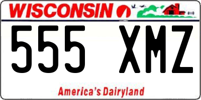 WI license plate 555XMZ