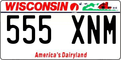 WI license plate 555XNM