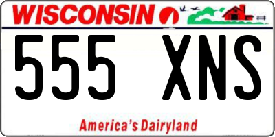 WI license plate 555XNS