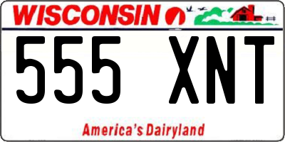 WI license plate 555XNT