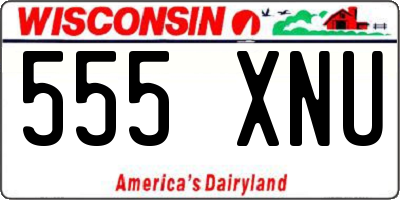 WI license plate 555XNU