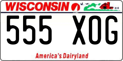 WI license plate 555XOG
