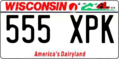 WI license plate 555XPK