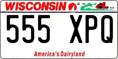 WI license plate 555XPQ