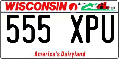 WI license plate 555XPU