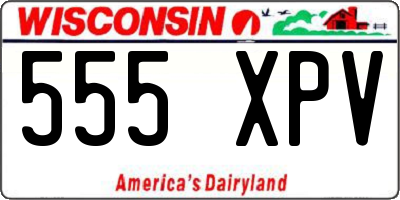 WI license plate 555XPV