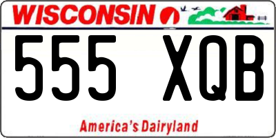 WI license plate 555XQB