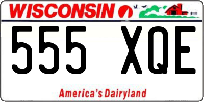 WI license plate 555XQE