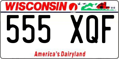 WI license plate 555XQF