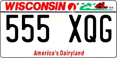 WI license plate 555XQG