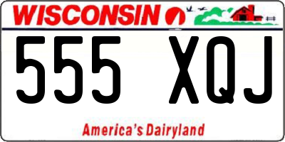 WI license plate 555XQJ