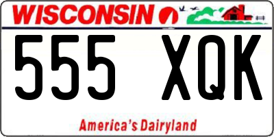 WI license plate 555XQK