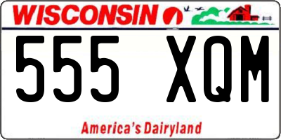 WI license plate 555XQM