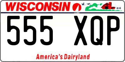 WI license plate 555XQP