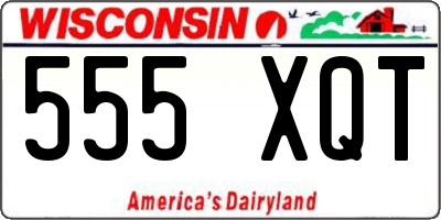 WI license plate 555XQT