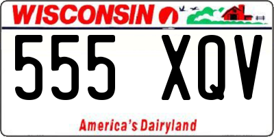 WI license plate 555XQV