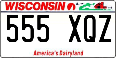 WI license plate 555XQZ