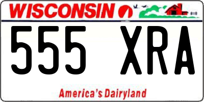 WI license plate 555XRA