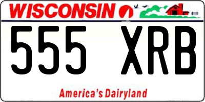 WI license plate 555XRB