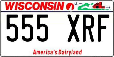 WI license plate 555XRF