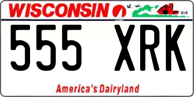 WI license plate 555XRK