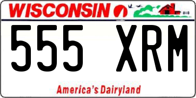 WI license plate 555XRM