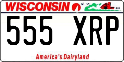 WI license plate 555XRP