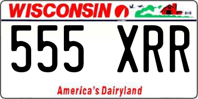 WI license plate 555XRR