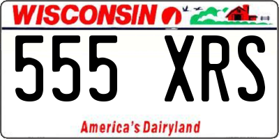 WI license plate 555XRS