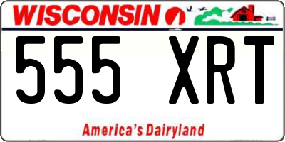 WI license plate 555XRT