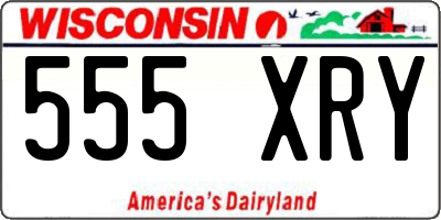 WI license plate 555XRY