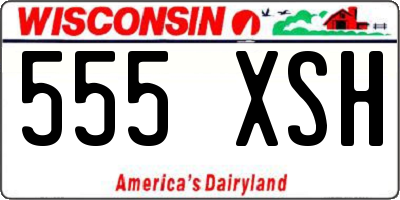 WI license plate 555XSH