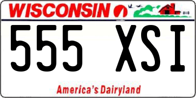 WI license plate 555XSI