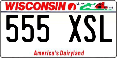 WI license plate 555XSL