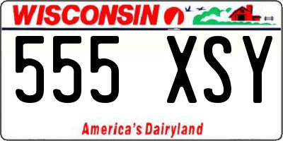 WI license plate 555XSY