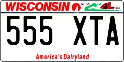 WI license plate 555XTA