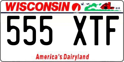WI license plate 555XTF